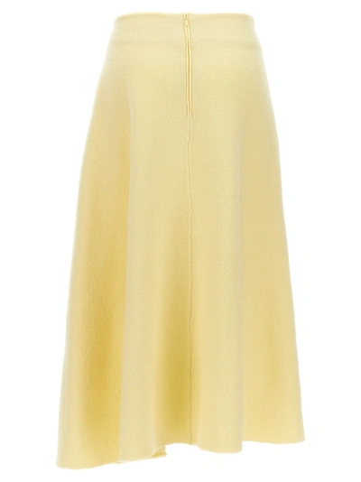 Shop Jil Sander Wool Skirt Skirts Yellow