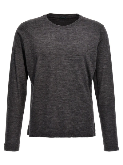 Shop Zanone Wool Sweater Sweater, Cardigans Gray