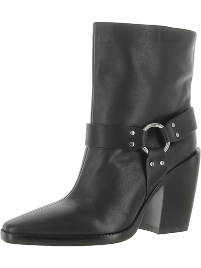 Shop Rag & Bone Womens Leather Block Heel Booties In Black
