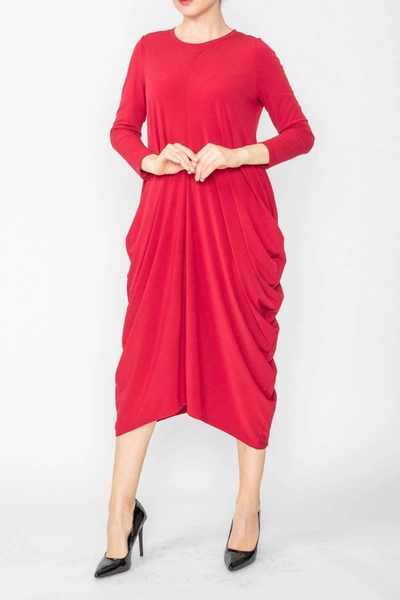 Ic Collection Calling Cabo Dress In Wine In Pink