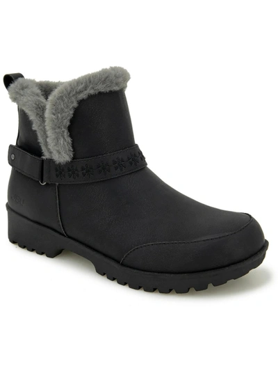Shop Jbu By Jambu Finland Womens Faux Leather Faux Fur Ankle Boots In Black