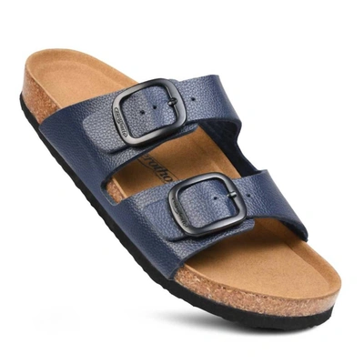 Shop Aerothotic Arete Sandals In Navy In Blue