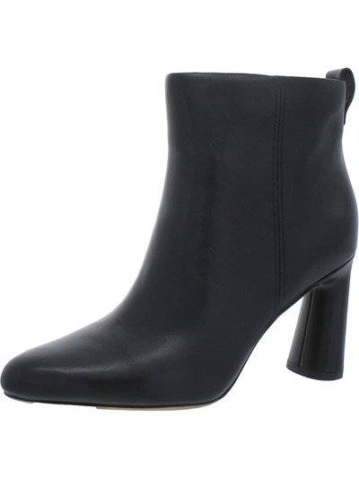 Shop Vince Hillside Womens Leather Heels Ankle Boots In Black
