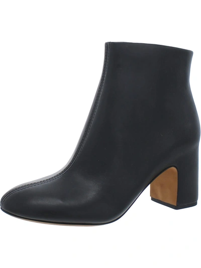 Shop Vince Terri Womens Leather Zip Up Ankle Boots In Black