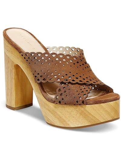 Shop Veronica Beard Gaynor Womens Open Toe Sling Back Mule Sandals In Brown