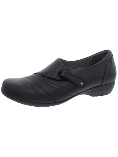 Shop Dansko Franny Milled Nappa Womens Leather Slip On Loafers In Black
