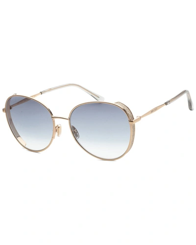 Shop Jimmy Choo Women's Felines 58mm Sunglasses In Gold