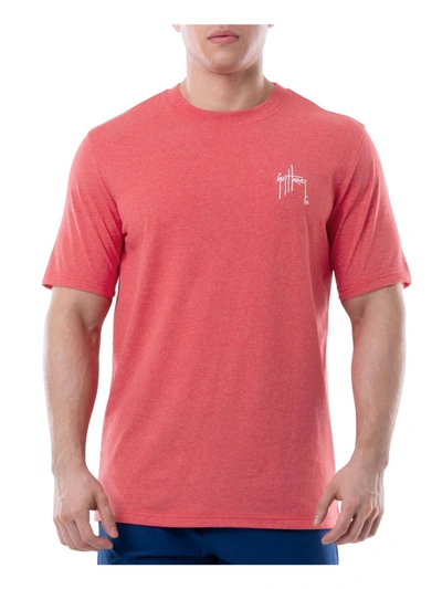 Shop Guy Harvey Mens Graphic Crewneck T-shirt In Red