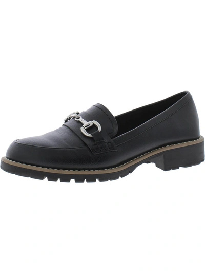 Shop Dolce Vita Celeste Womens Faux Leather Slip On Loafers In Black