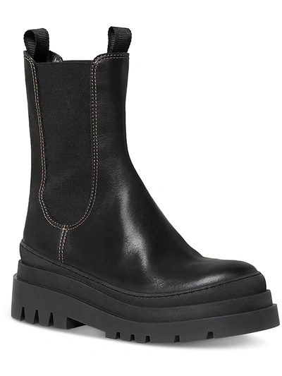 Shop Loeffler Randall Carlota Womens Leather Lugged Mid-calf Boots In Black