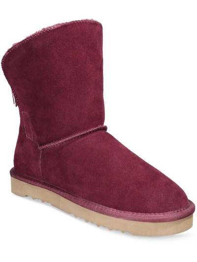 Shop Style & Co Teenyy Womens Suede Pull On Ankle Boots In Pink