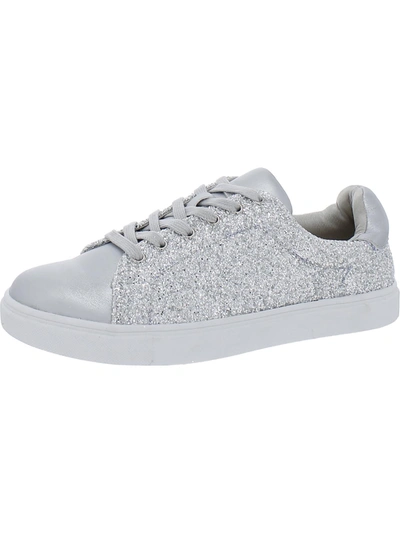 Shop Feversole Womens Glitter Slip-on Casual And Fashion Sneakers In Silver