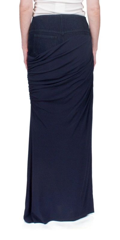 Christopher Esber Wrapped Denim Column Skirt In Ink