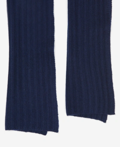 Shop Kenneth Cole Site Exclusive! Rib Knit Wool Cashmere Scarf In Navy