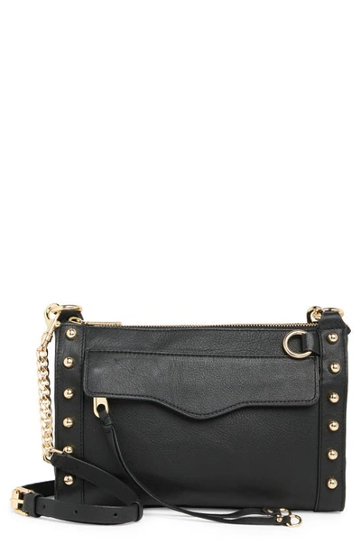 Shop Rebecca Minkoff M.a.b. Stud Crossbody Bag In Black