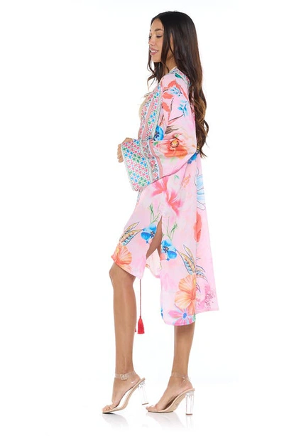 Shop Ranee's Floral Cover-up Duster In Pink