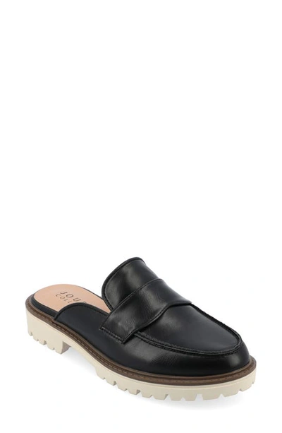 Shop Journee Collection Miycah Lug Sole Platform Mule In Black