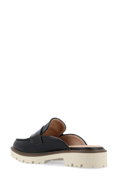 Journee Collection Miycah Lug Sole Platform Mule In Black