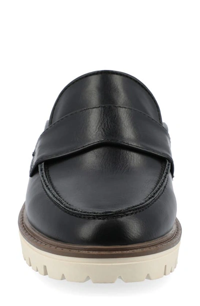 Shop Journee Collection Miycah Lug Sole Platform Mule In Black