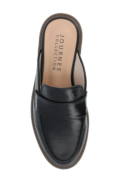 Journee Collection Miycah Lug Sole Platform Mule In Black