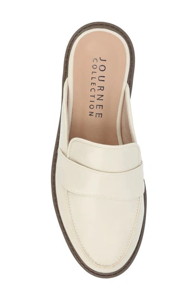 Journee Collection Miycah Lug Sole Platform Mule In Light Beige