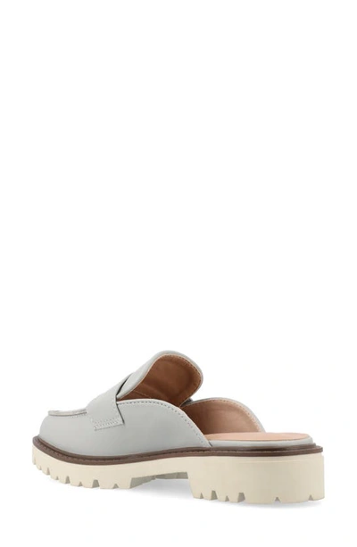 Journee Collection Miycah Lug Sole Platform Mule In Grey