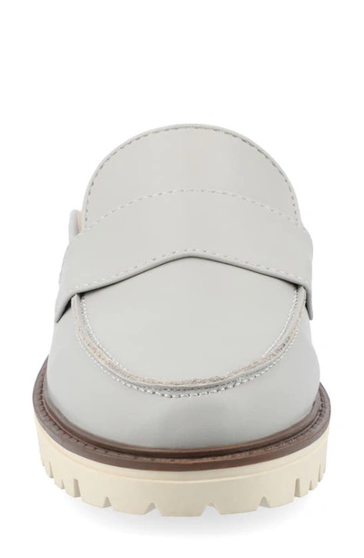 Journee Collection Miycah Lug Sole Platform Mule In Grey