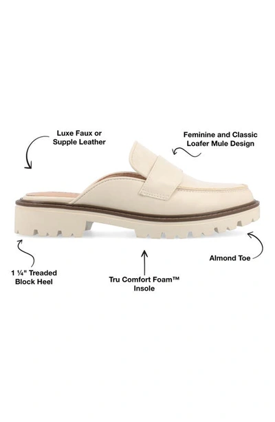 Journee Collection Miycah Lug Sole Platform Mule In Light Beige