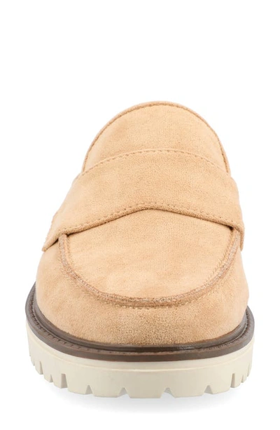 Journee Collection Miycah Lug Sole Platform Mule In Tan