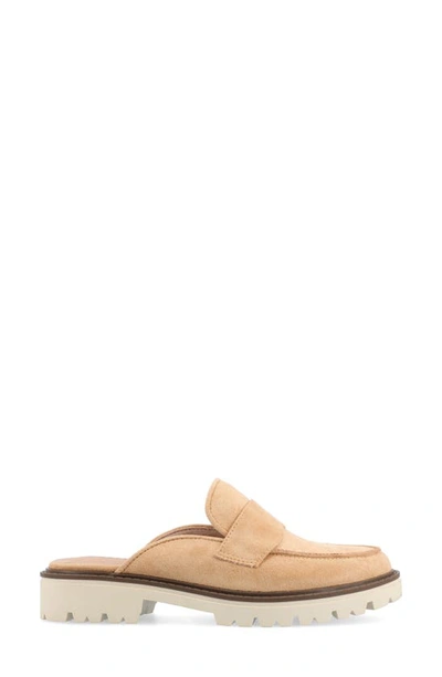 Shop Journee Collection Miycah Lug Sole Platform Mule In Tan