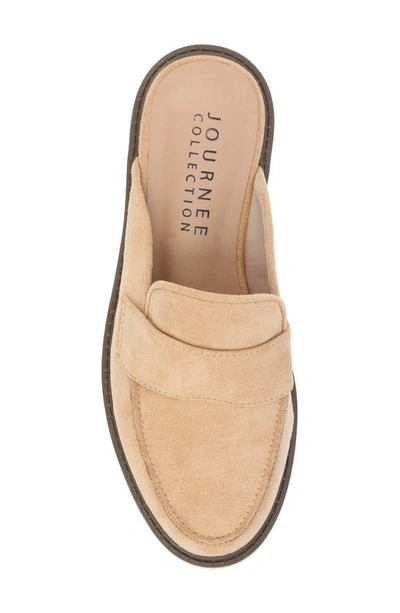 Shop Journee Collection Miycah Lug Sole Platform Mule In Tan