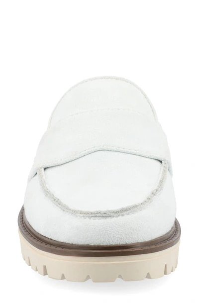 Journee Collection Miycah Lug Sole Platform Mule In Blue