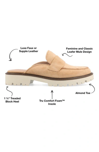 Journee Collection Miycah Lug Sole Platform Mule In Tan