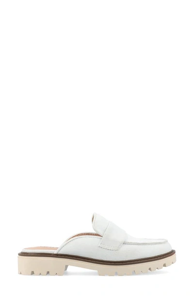 Journee Collection Miycah Lug Sole Platform Mule In Blue