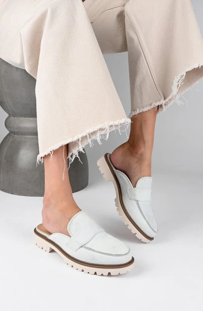 Journee Collection Miycah Lug Sole Platform Mule In Grey