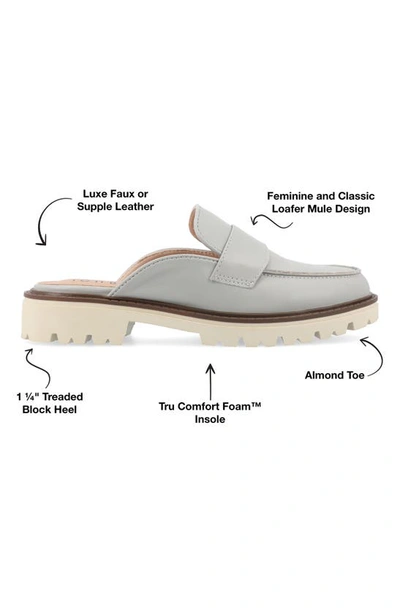 Journee Collection Miycah Lug Sole Platform Mule In Grey