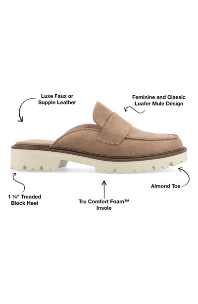 Journee Collection Miycah Lug Sole Platform Mule In Taupe