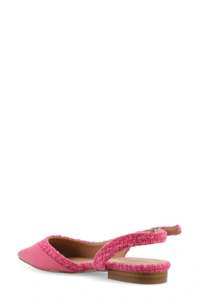 Journee Collection Daphnne Womens Pointed Closed Toe Ballet Flats In Pink