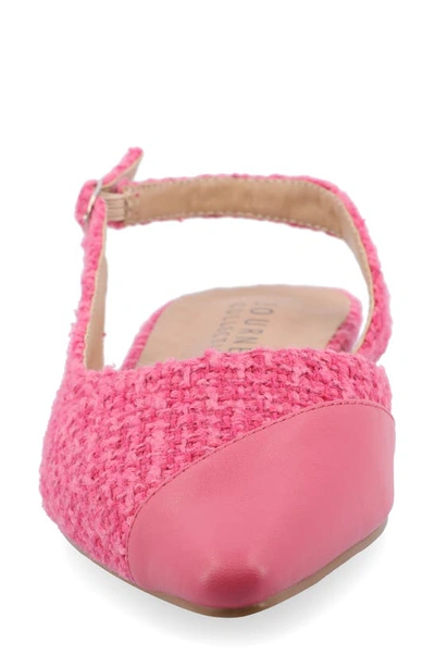 Journee Collection Daphnne Womens Pointed Closed Toe Ballet Flats In Pink