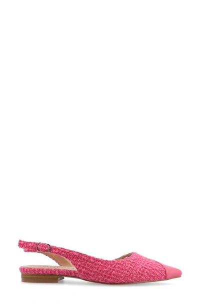 Journee Collection Daphnne Womens Pointed Closed Toe Ballet Flats In Pink