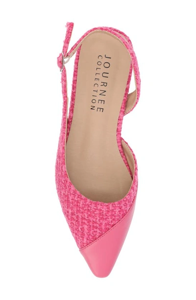Journee Collection Daphnne Womens Pointed Closed Toe Ballet Flats In Pink