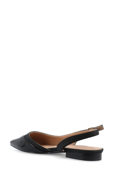 Journee Collection Daphnne Cap Toe Slingback Flat In Black
