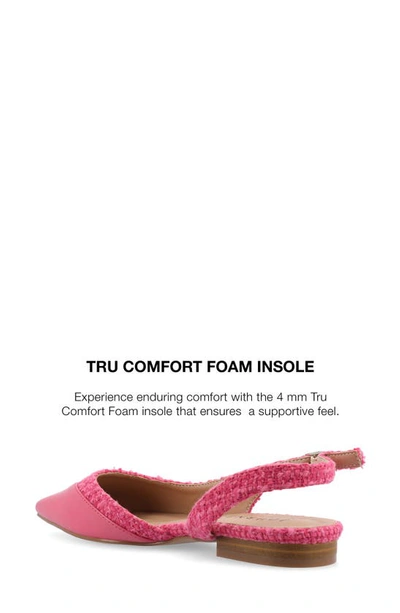 Journee Collection Daphnne Womens Pointed Closed Toe Ballet Flats In Pink