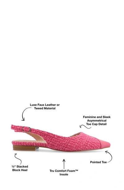 Journee Collection Daphnne Womens Pointed Closed Toe Ballet Flats In Pink