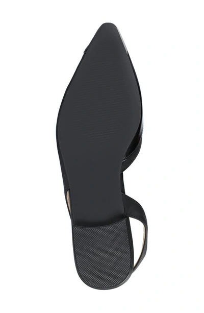 Journee Collection Daphnne Cap Toe Slingback Flat In Black