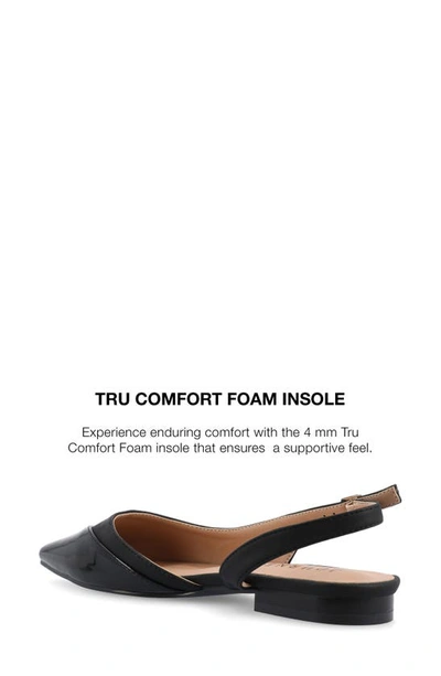 Journee Collection Daphnne Cap Toe Slingback Flat In Black