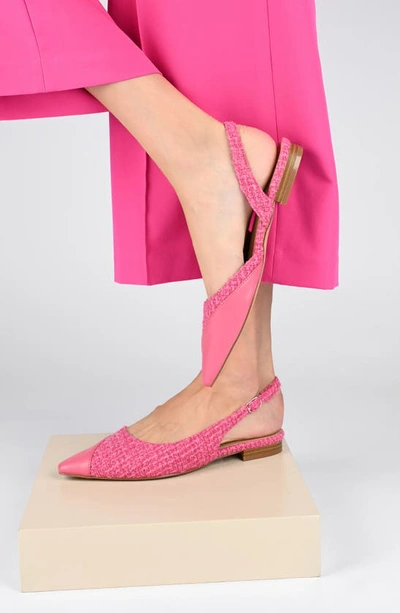 Journee Collection Daphnne Cap Toe Slingback Flat In Black