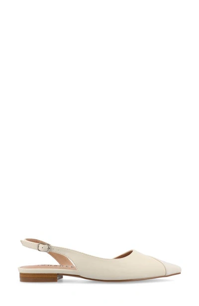 Journee Collection Daphnne Womens Pointed Closed Toe Ballet Flats In Ivory