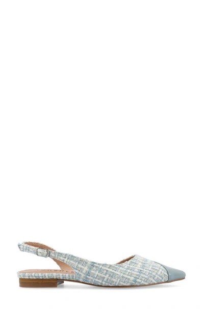 Journee Collection Daphnne Cap Toe Slingback Flat In Blue