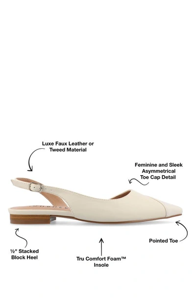 Journee Collection Daphnne Womens Pointed Closed Toe Ballet Flats In Ivory